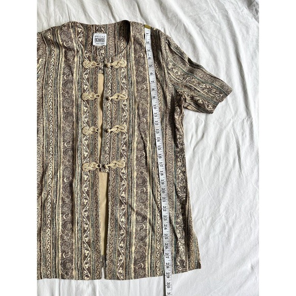 Vintage R&M Richards Karen Kwong Embroidered Hook Closure Shacket Tunic Women 12 - Picture 6 of 10